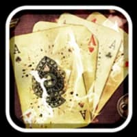 Winning hand in Aces and Faces video poker with a royal flush.